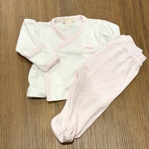Kissy Kissy White and Light Pink Baby Matching Set